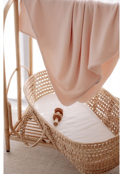 %100 Organik Pamuk Çift Katlı Pike Bebek Battaniyesi (90X90CM) modelleri