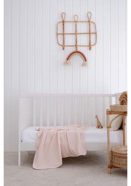 %100 Organik Pamuk Çift Katlı Pike Bebek Battaniyesi (90X90CM) indirimleri