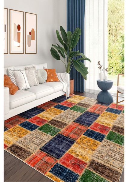 Yeni Desen Yıkanabilir Kaymaz Tabanlı Bohem Tarz Dijital Baskı Salon Halısı, Yumuşak Dokulu Lüks Halı Modeli ve 40 x 60 Çok Renkli Renk Dikdörtgen Halı