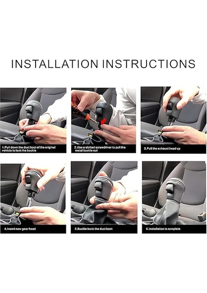 Araba Aksesuarları Vites Topuzu 6 cm Evrensel Otomatik Hız Vites Değiştirici Kafa Toyota Corolla Için Uyumlu Deri Siyah (Tümü Siyah Deri) indirimleri