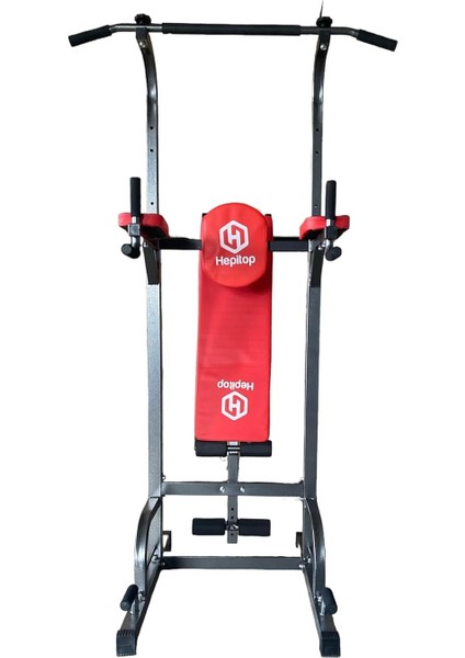 Barfiks Istasyonu, Mekik Sehpası, Güç Kulesi, Ayarlanabilir Yükseklik, El Tutamakları, Bacak Uzatmaları Dips