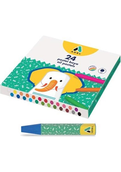 Pastel Boya, 24 Renk, Canlı ve Örtücü Renkler, Rahat ve Yumuşak Kullanım, Dökülmeyi Önleyen Ambalaj, Sağlığa Zararsız