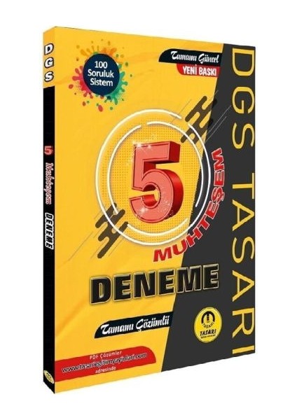 Tasarı Dgs 5 Muhteşem Çözümlü Deneme