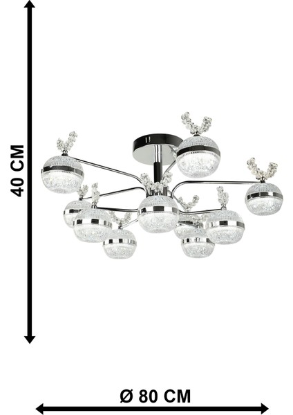 Lord Ledli 10.lu Avize Krom Kaplama