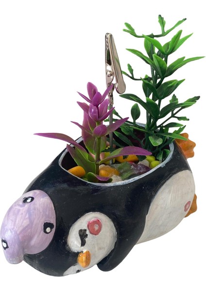 Timsah Ağızlı Not-Fotoğraf Tutuculu Yapay Çiçekli Biblo fiyatları