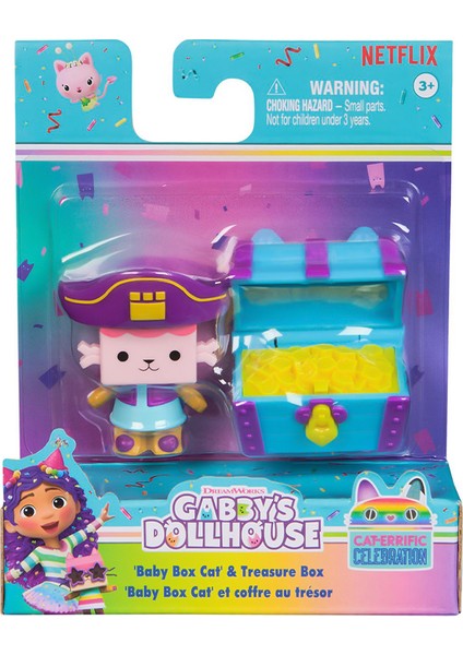 Gabbys Dollhouse Baby Box Cat ve Treasure Box Figür ve Aksesuar Seti 20149924
