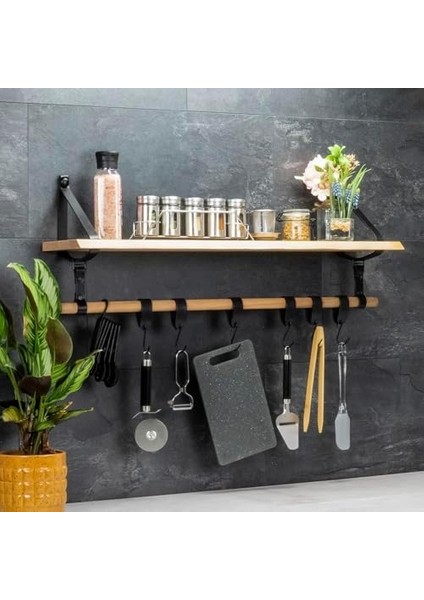 Deri Çok Amaçlı S Kanca, Kancalı Tutacak, Deri Askı Aparatı - Siyah fiyatları