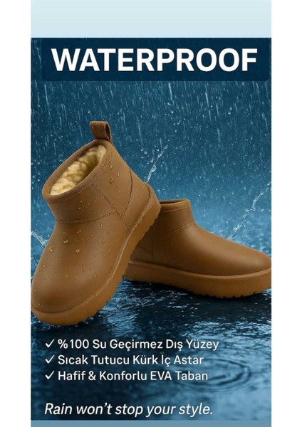 Hsm Su Geçirmez Içi Yoğun Kürklü Kısa Bot