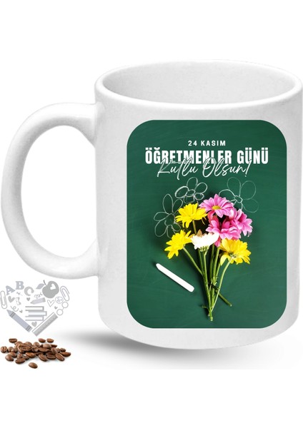 Öğretmenler Günü Hediyesi Çiçekli Okul Tahtası Baskılı Porselen Kupa Bardak fiyatları