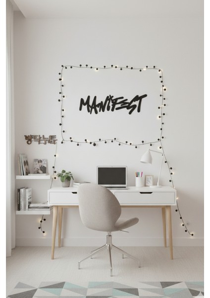 Manifest Yazılı Metal Duvar Tablosu Genç Odası Duvar Dekoru modelleri