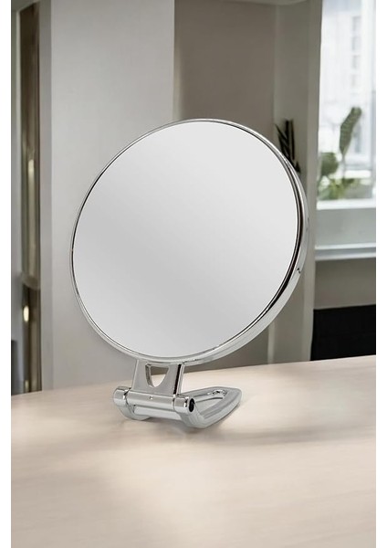 Mark Beauty Serisi 3x Büyüteçli Çift Taraflı Ayarlanabilir Eğimli Masa Üstü Makyaj Aynası 16X16 cm Yuvarlak indirimleri