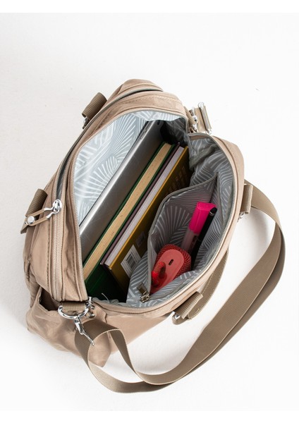 Sanmorris Glc Kadın 4 Bölmeli Suni Yumuşak Deri Omuz ve Sırt Çantası fırsatları