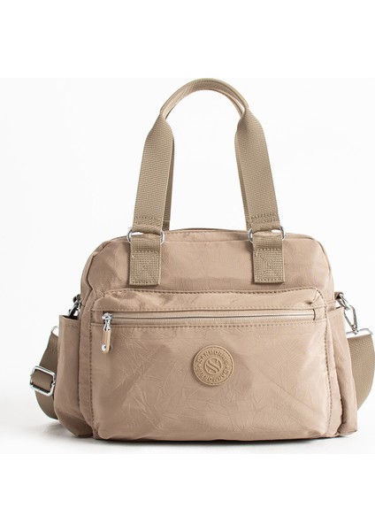 Sanmorris Glc Kadın 4 Bölmeli Suni Yumuşak Deri Omuz ve Sırt Çantası