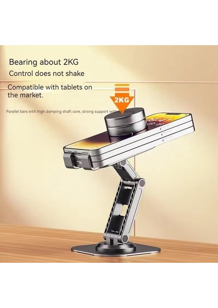 Katlanabilir Stant Model Abs + Silikon Materyal Tablet Akıllı Telefon Standı Masaüstü Stand Katlanabilir Cep Telefonu Telefon Tutucu S118 (Siyah) fiyatları