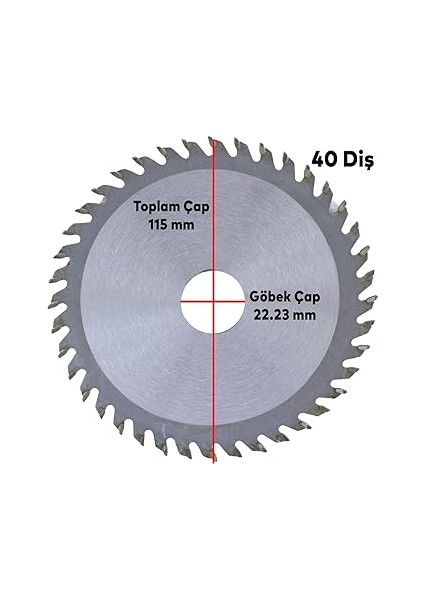 Testere Spiral Ağaç Ahşap Sunta Kesme Testeresi 115 mm 40 Diş (2 Adet) fiyatları