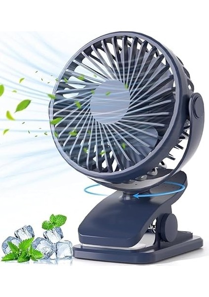 Masaüstü Şarjlı Klipsli 360 Derece Dönebilen Portatif Vantilatör Soğutucu Klima Sessiz Tutacaklı Fan fiyatları