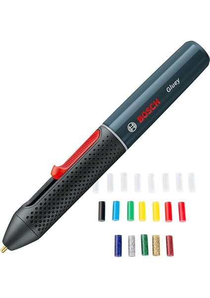 Home And Garden Gluey Akülü Tutkal Tabancası, Smokey Grey (20 Tutkal Çubuğu, Gri, Karton Kutu)