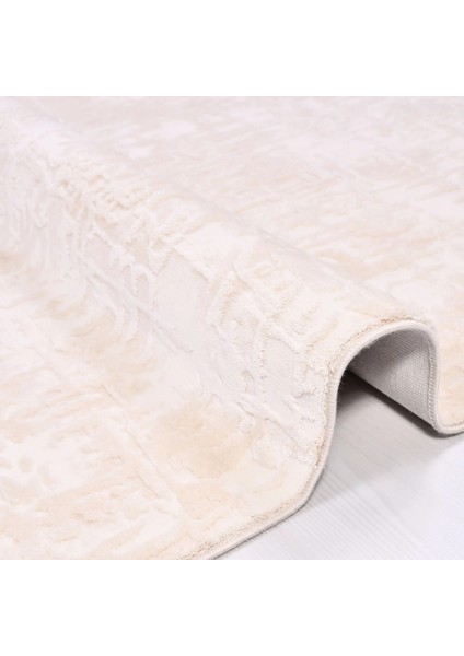 Clemente Modern Bej Viskon ve Akrilik Pamuk Tabanlı Makine Halısı modelleri