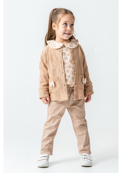 Fiyonk Cep Detaylı Kız Çocuk 3\'lü Takım - 26K 4497