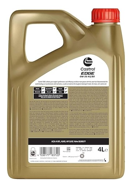 Edge 0W-30 A5-B5 4 Litre 2024 Ü.t fiyatları