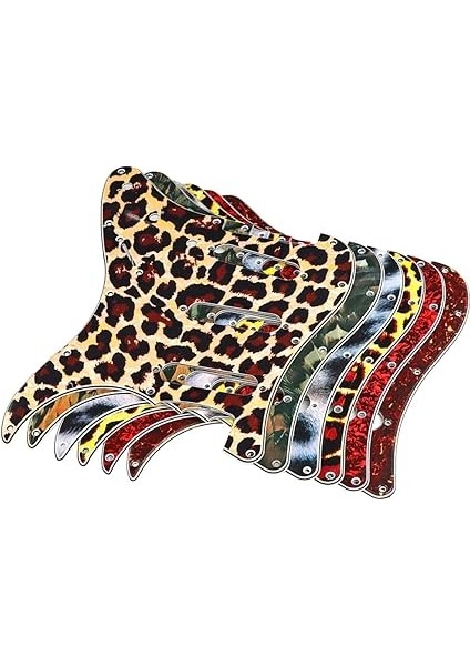 11 Delik Strat Gitar Pickguard Sss Scratch Plaka Stratocaster Tarzı Gitar Leopar Şerit fırsatları