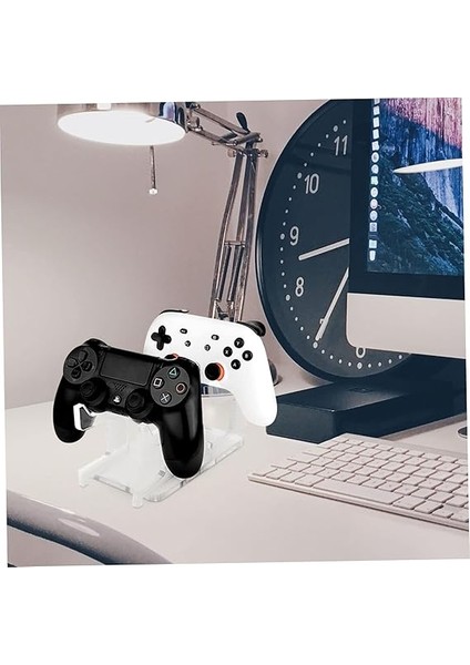 Sabit Oyun Ünitesi Braketi Akrilik Stand 4 Adet Kulaklık Standı Tekrar Kullanılabilir Oyun Tutacağı Tutucu fiyatları