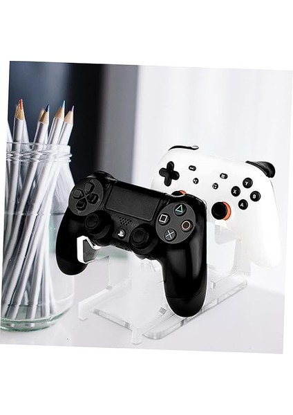 Sabit Oyun Ünitesi Braketi Akrilik Stand 4 Adet Kulaklık Standı Tekrar Kullanılabilir Oyun Tutacağı Tutucu fırsatları