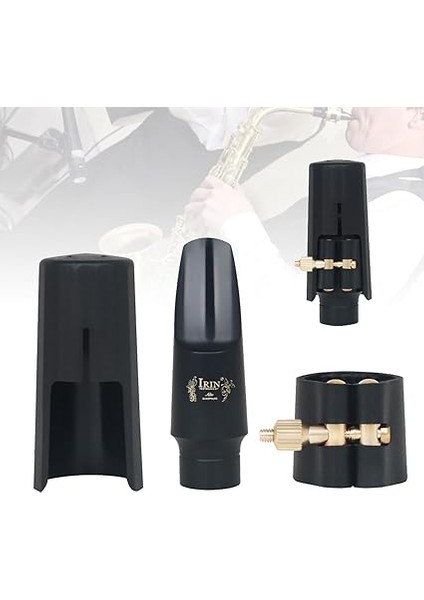 Alto Saksafon Ağızlık Seti, 3 Adet Saksafon Ağızlık Kiti Kapak ve Deri Ligatür Saksafon Ağızlık Için fiyatları