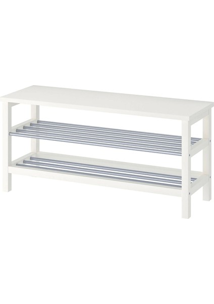 Tjusıg Bank ve Ayakkabılık Beyaz 108 x 50 cm
