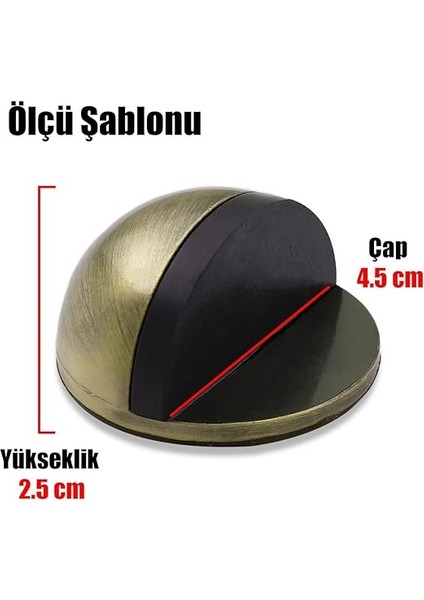 Yarımay Kapı Stoperi Tamponu Yapışkanlı Metal Kapı Stopu Antik Sarı indirimleri