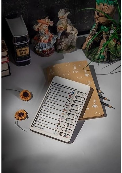 Ahşap Günlük Rutin ve Sorumluluk Panosu Çocuklar Için Eğitici Görev Takip Tablosu indirimleri