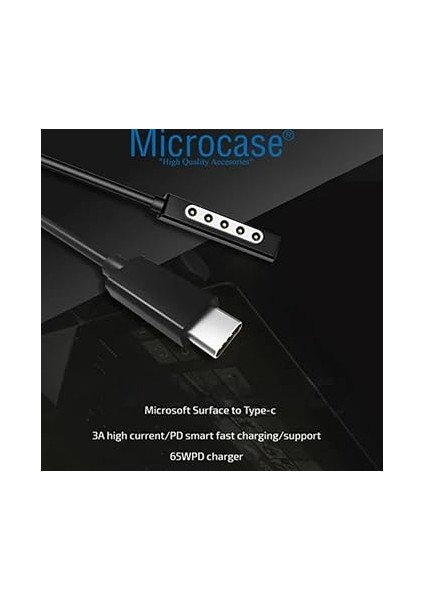 Surface Pro 3-4-5-6-7-8 Uyumlu Type-C Pd Manyetik Şarj Kablosu 150 cm - AL4145 indirimleri