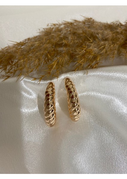 Modern Halka Xupıng Çelik Küpe