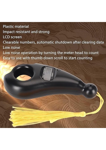 Dijital Tesbih Sayacı, Meditasyon Namaz Sayacı LCD Ekran (Siyah) fırsatları