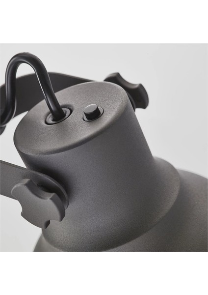 Hektar Çalışma Lambası Koyu Gri 70 cm Qi Sertifikalı Kablosuz Şarj