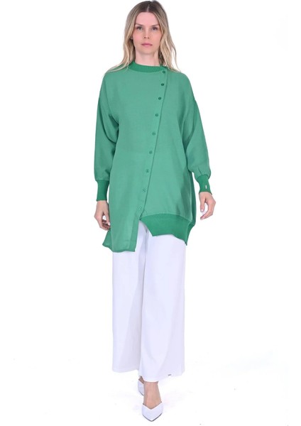 Asimetrik Kesim Tunik Yeşil 6122