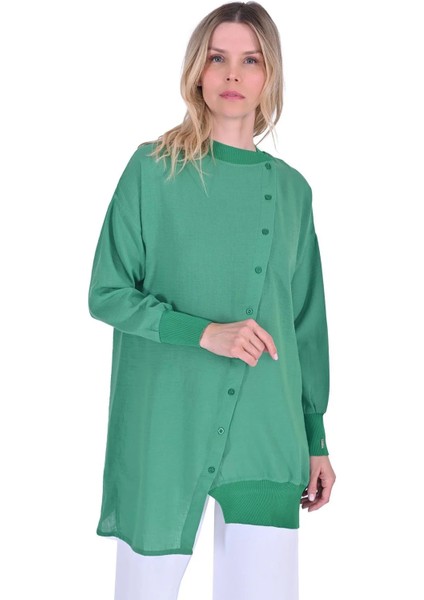 Asimetrik Kesim Tunik Yeşil 6122 modelleri