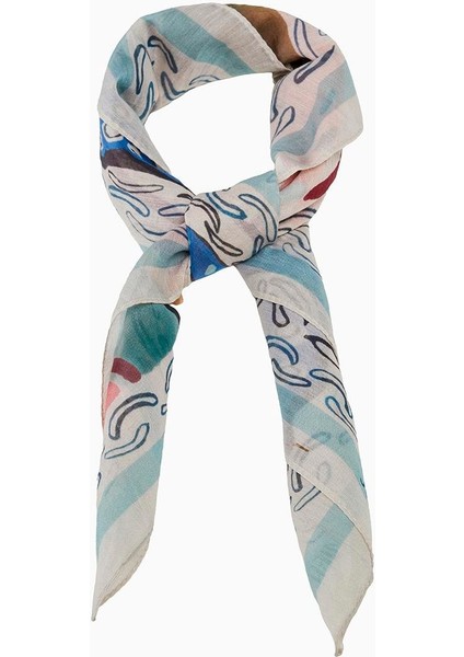 Desenli Modal Eşarp Abstract modelleri