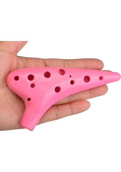 Ocarina 12 Delik Ocarina Alto C Ocarina Flüt Ocarina Sualtı Müzik Nefesli Enstrüman Mavi indirimleri