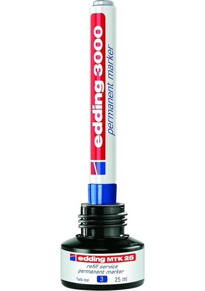 3000 Permanent Markör - Mavi - 1 Kalem - Yuvarlak Uçlu 1,5-3 mm fırsatları