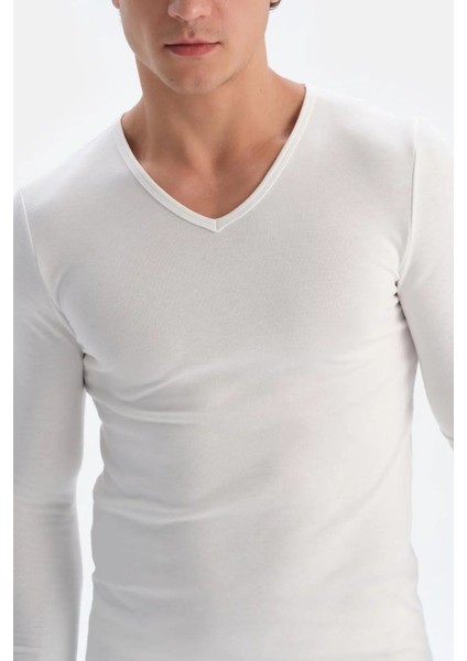 Erkek V Yaka Uzun Kollu Termal Içlik Tek Üst D6035 fiyatları