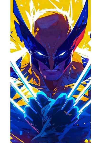 Wolverine Kapı Direk Kaplama Folyosu Baskılı Sticker Sağ-Sol 2 Adet 22*50 cm
