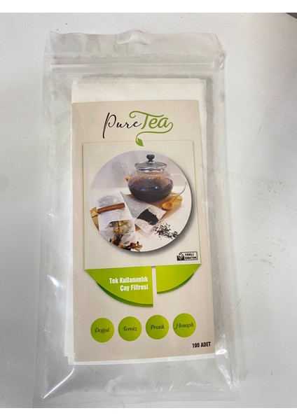 Pure Tea Çay Filtresi 1 Lt – Doğal Lif – Klorsuz – Yerli Üretim (9*22 Cm)