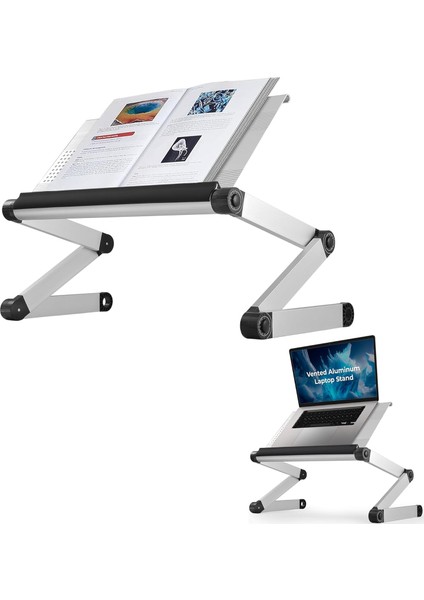 Ergonomik Ayarlanabilir Yükseklik/açı Tutucu Masaüstü Kitap, Gümüş (Rs-S)