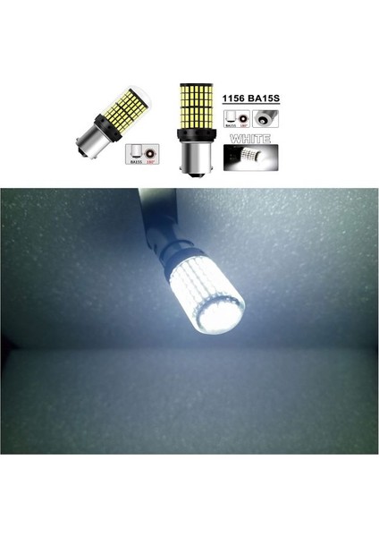 .qualıty. ( 2 x Adet ) 1 Takım. LED 93 21W Tek Duy Snyal Ampul 12V 144 LED Şeffaf Whıte ( 21W 93 Ampul 144 LED Beyaz ) fiyatları