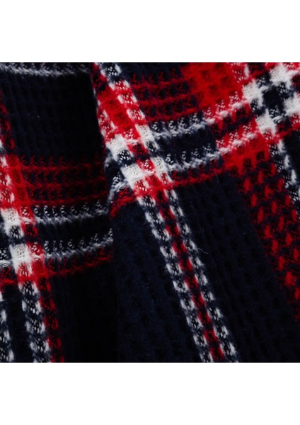 Oxford Kareli Diz Üstü Battaniye Lacivert 130X170