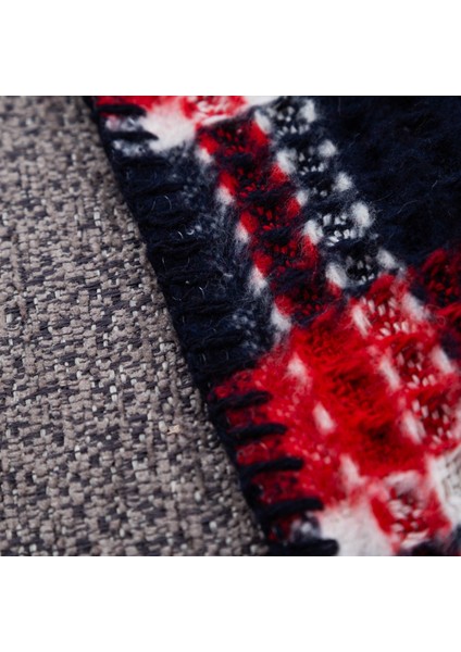 Oxford Kareli Diz Üstü Battaniye Lacivert 130X170