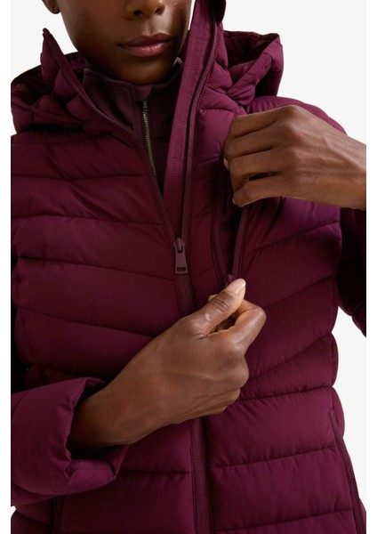 Fit Su İtici Regular Fit Kapüşonlu Şişme Parka Mont C6035AX25WN