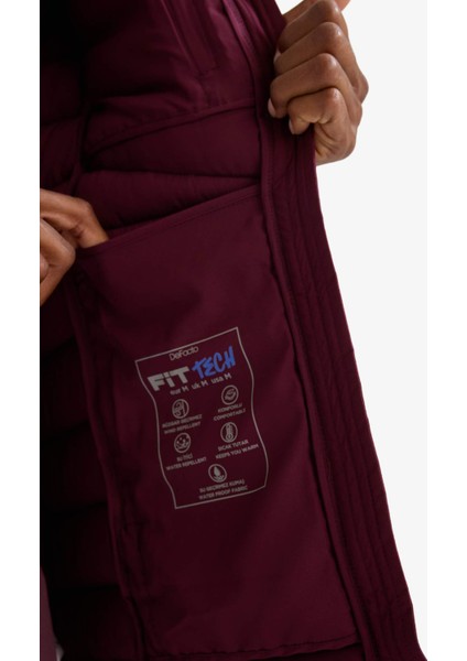 Fit Su İtici Regular Fit Kapüşonlu Şişme Parka Mont C6035AX25WN