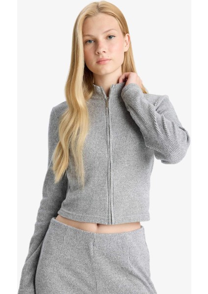 Dik Yaka Fermuarlı Sweatshirt F0999AX25WN modelleri